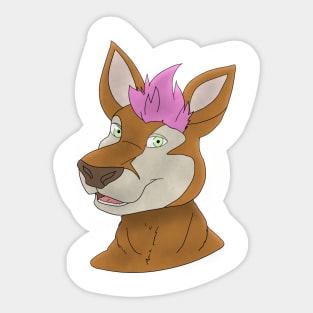 Anthro deer face Sticker